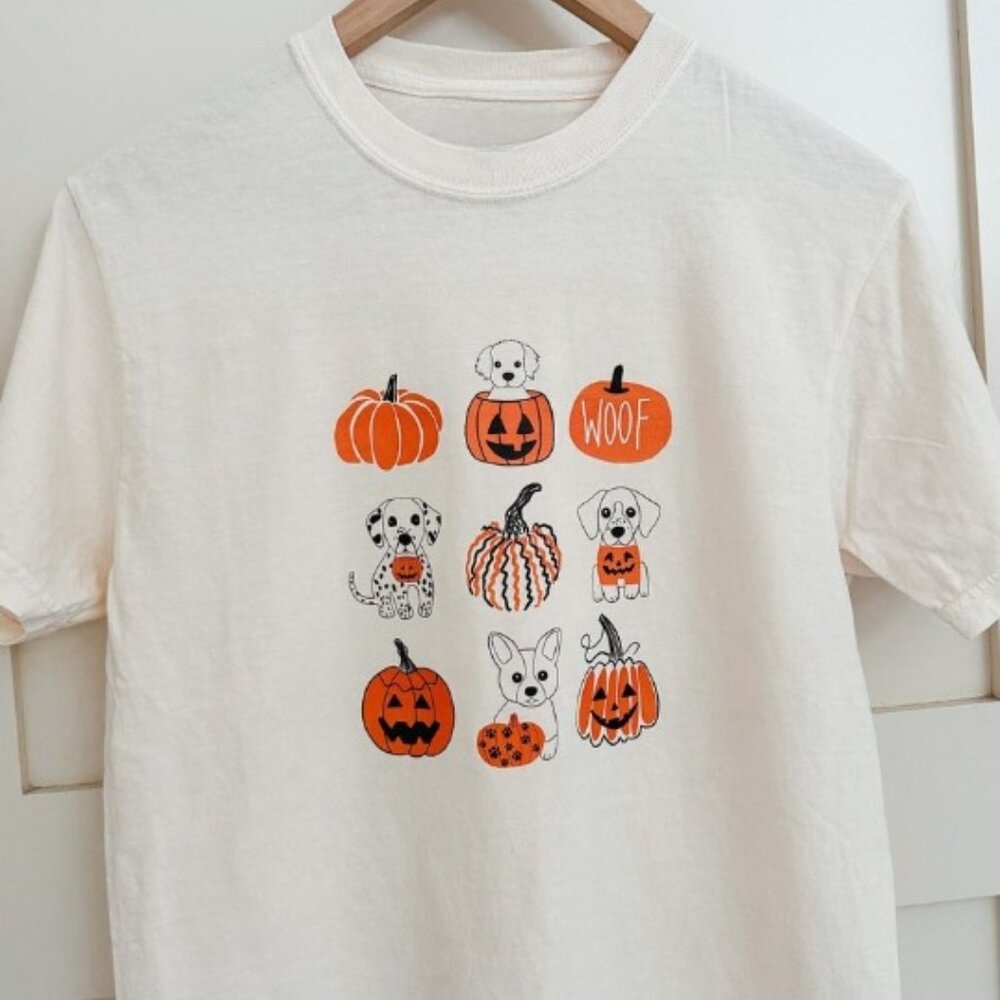 Halloween Dog Shirt, Dog Mom, Dog Lovers Shirt, Pumpkin Dog Shirt